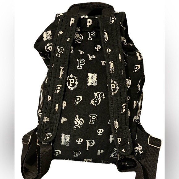 PINK Victoria's Secret Black Backpack with Tan Details - Picture 6 of 9